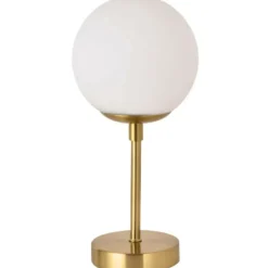 Sklep Kaja Minimalistyczna, złota lampa stołowa z kulą LP-002/1T S z serii DORADO* Nowoczesne Lampki Stołowe