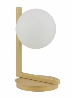 Sklep Kaja Minimalistyczna, złota lampka stołowa z kloszem SIG 33341 z serii ANDY* Nowoczesne Lampki Stołowe
