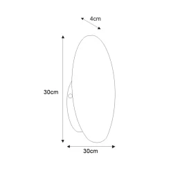 Sklep Kaja Minimalistyczny, kinkiet o średnicy 30cm K-4636 | Kaja* Kinkiety Tradycyjne|Kinkiety Klasyczne - Przylegające