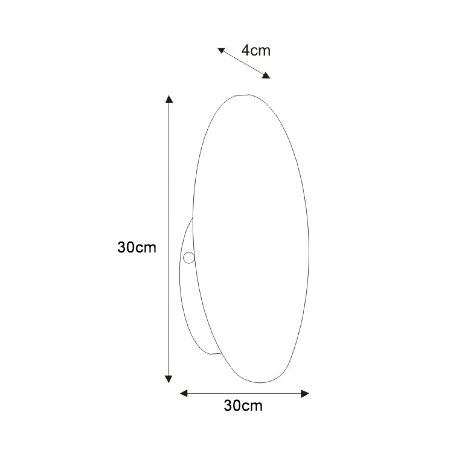 Sklep Kaja Minimalistyczny, kinkiet o średnicy 30cm K-4636 | Kaja* Kinkiety Tradycyjne|Kinkiety Klasyczne - Przylegające