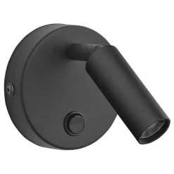 Sklep Kaja Minimalistyczny, czarny kinkiet z włącznikiem TK 4237 z serii ENZO* Lampy Led