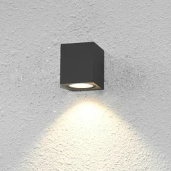 Sklep Kaja Minimalistyczny kinkiet elewacyjny, mała kostka OWL-2197-1SQ GENTA* Kinkiety Ogrodowe