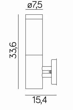 Sklep Kaja Minimalistyczny kinkiet elewacyjny, IP44 ST 025 BL z serii INOX | Kaja Oświetlen* Kinkiety Ogrodowe