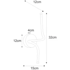 Sklep Kaja Minimalistyczny, ledowy kinkiet K-8059 DORIS | Kaja Oświetlenie* Lampy Led|Lampy Led Kaja Lighting