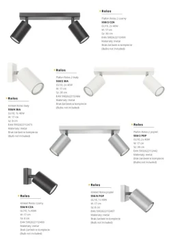 Sklep Kaja Minimalistyczny plafon z reflektorami 655/3A CZA ROLOS | Kaja Outlet