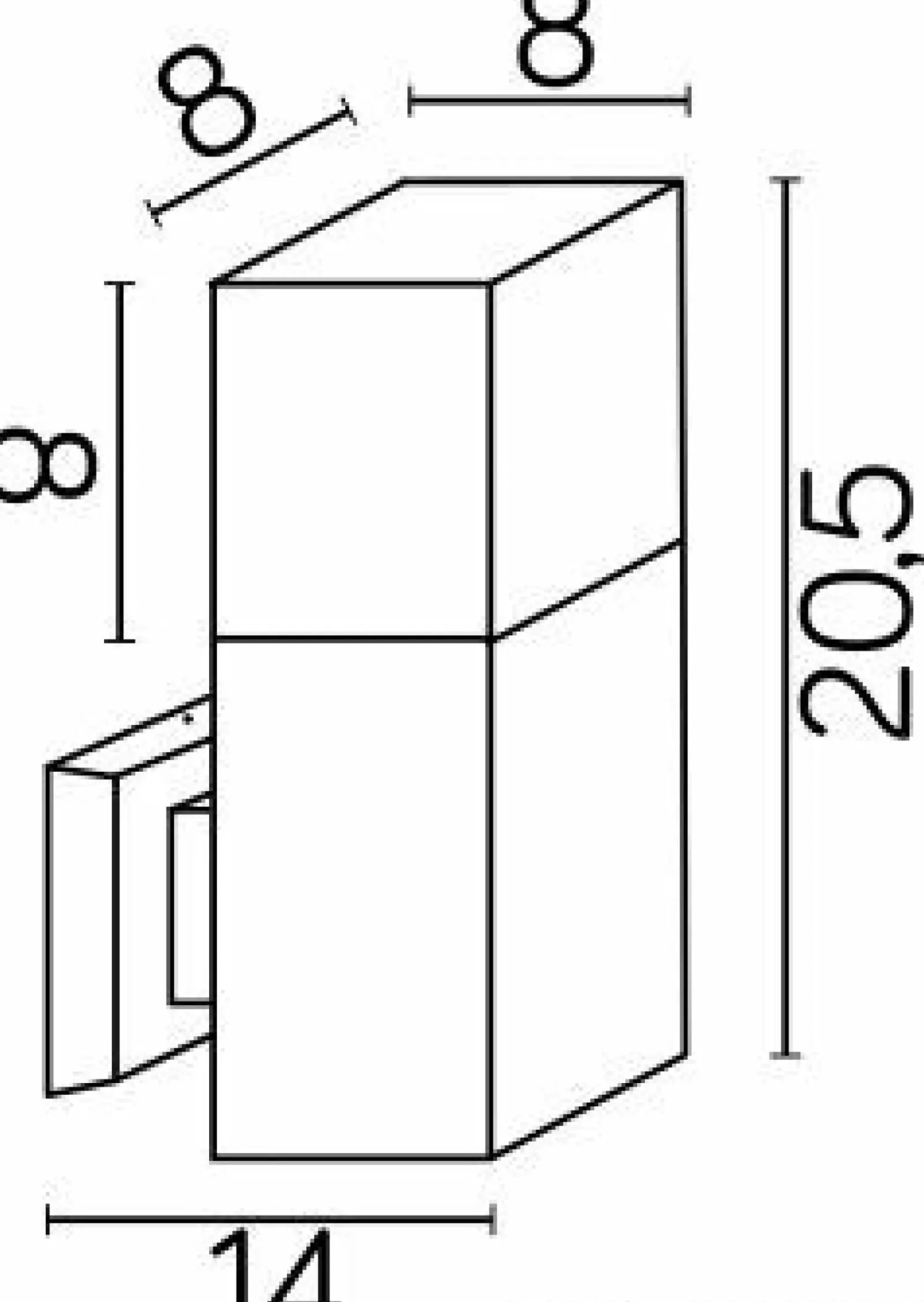 Sklep Kaja Minimalistyczny, kinkiet elewacyjny CB-K AL z serii CUBE | Kaja Oświetle* Kinkiety Ogrodowe