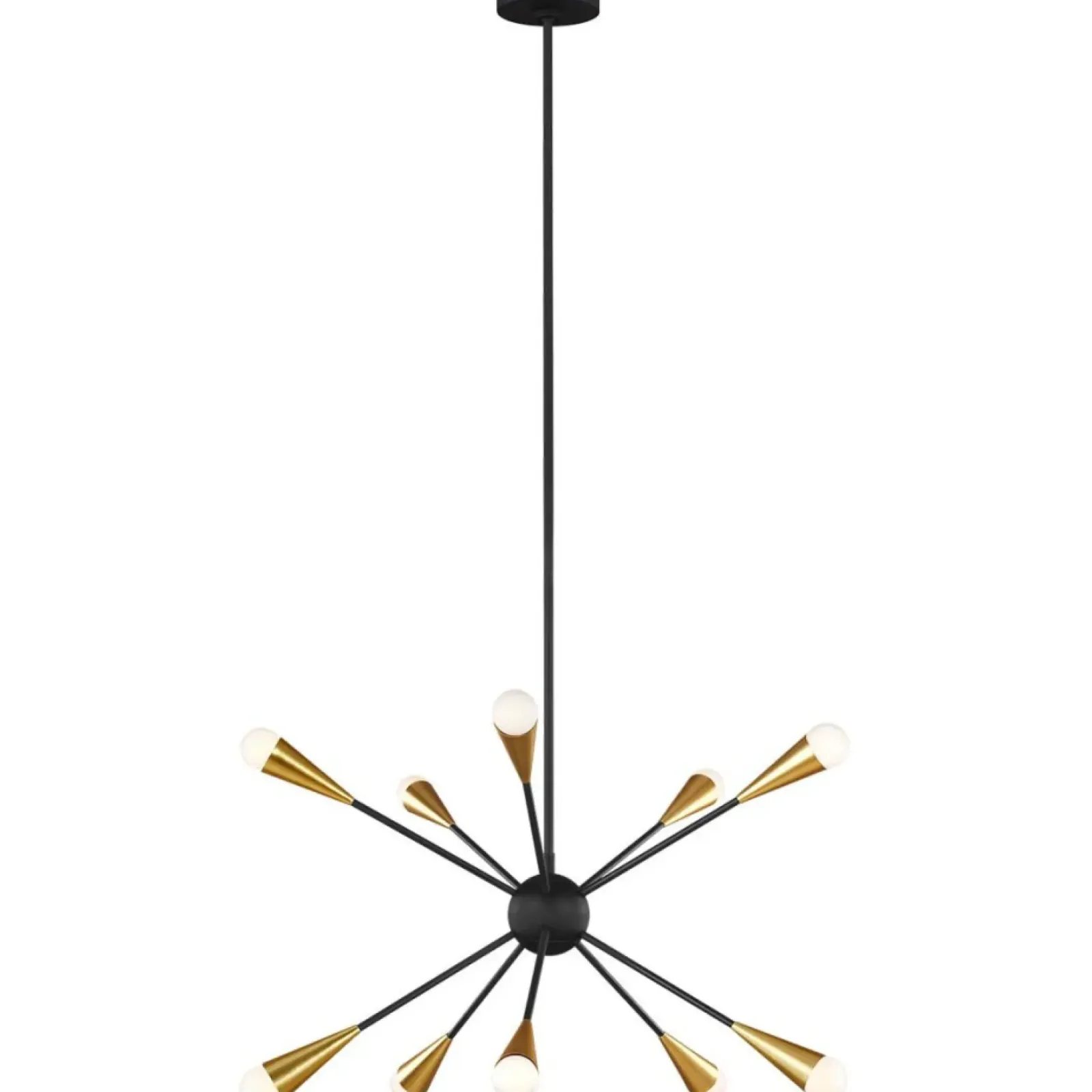Sklep Kaja Modernistyczna, czarno-złota lampa sufitowa FE-JAX10-MB z serii JAX czarny New