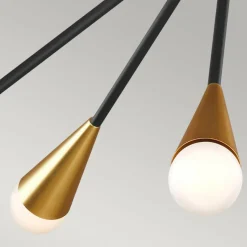 Sklep Kaja Modernistyczna, czarno-złota lampa sufitowa FE-JAX10-MB z serii JAX czarny New