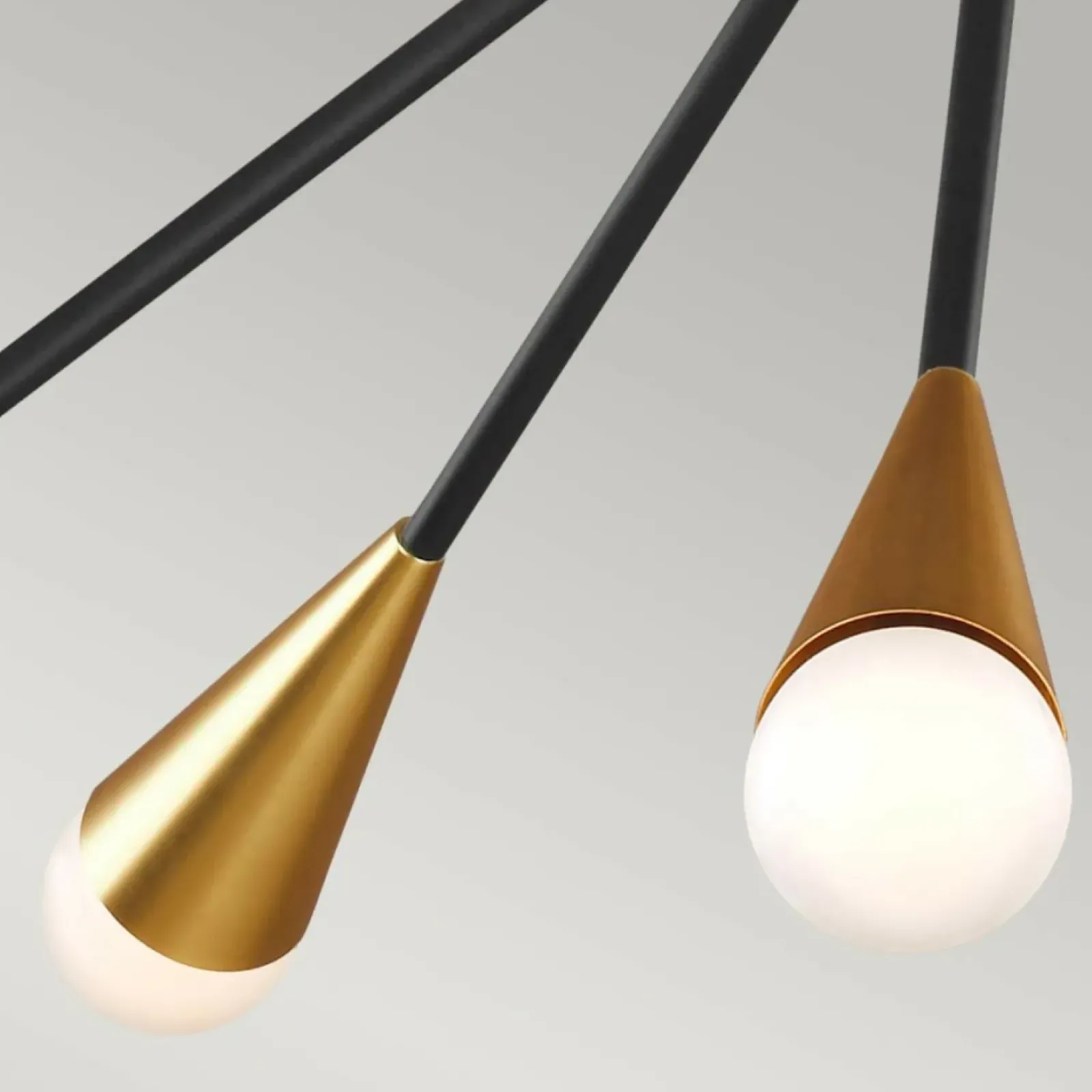 Sklep Kaja Modernistyczna, czarno-złota lampa sufitowa FE-JAX10-MB z serii JAX czarny New