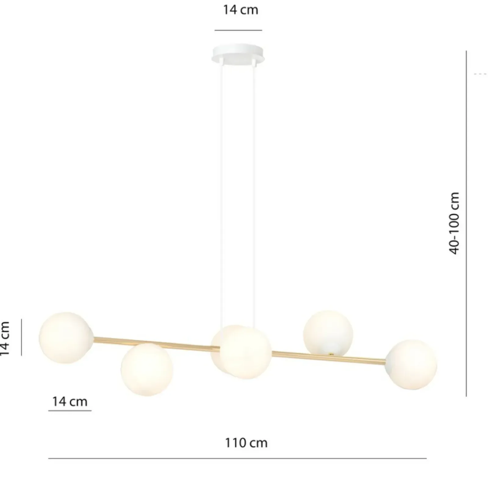 Sklep Kaja Modernistyczna lampa wisząca nad stół 1242/6 z serii GRAVITY | Kaja Hot