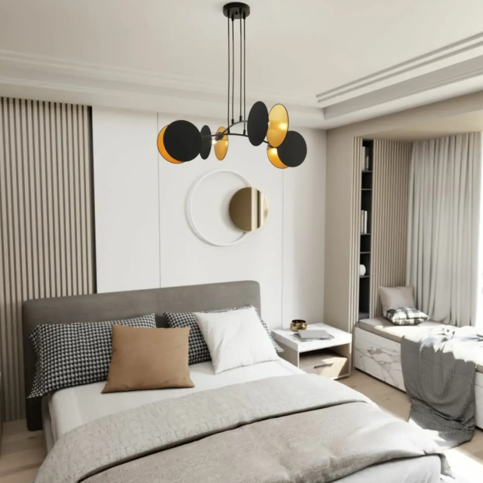 Sklep Kaja Modernistyczna lampa wisząca do salonu 1325/4 MOTIF | Kaja Oświetlenie New