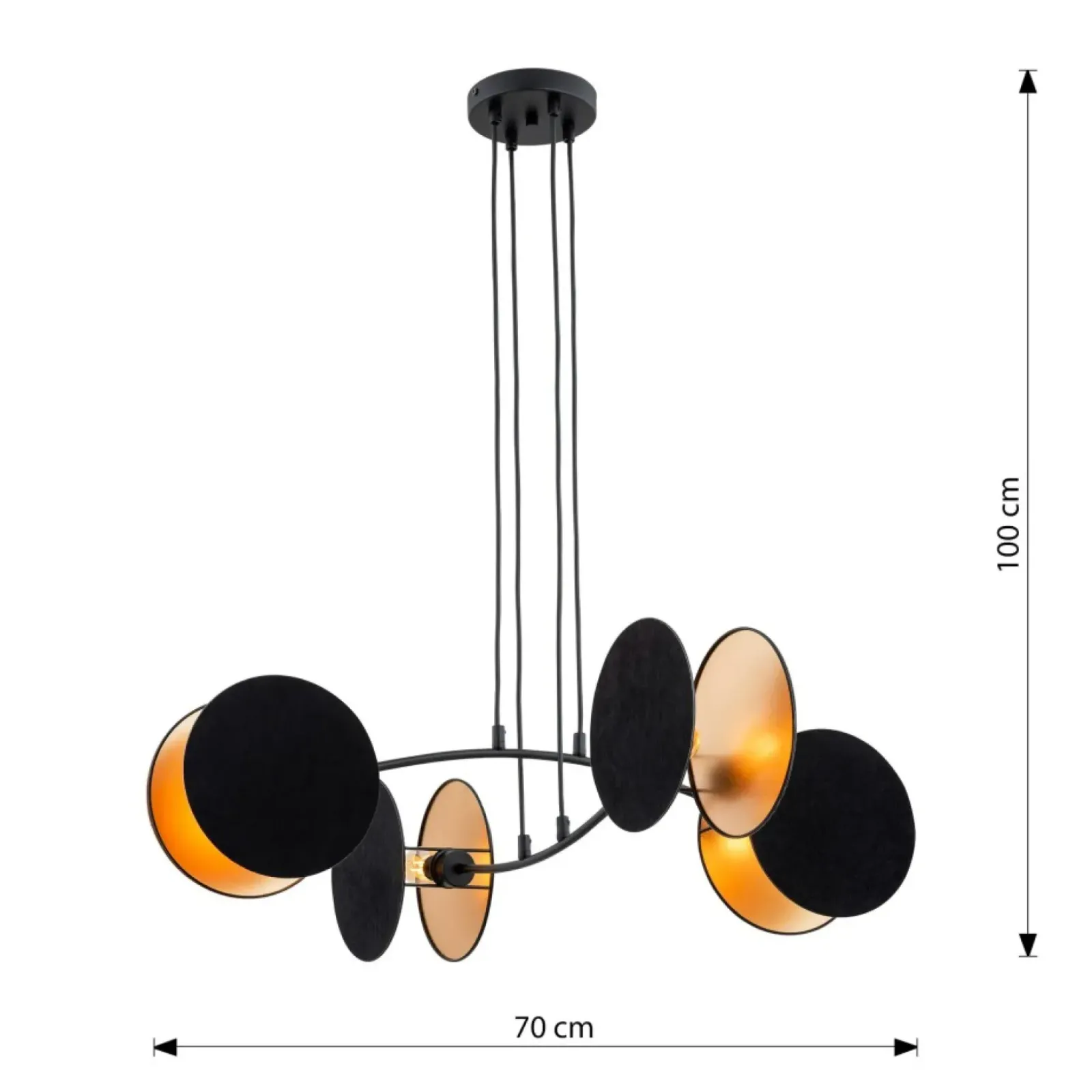 Sklep Kaja Modernistyczna lampa wisząca do salonu 1325/4 MOTIF | Kaja Oświetlenie New