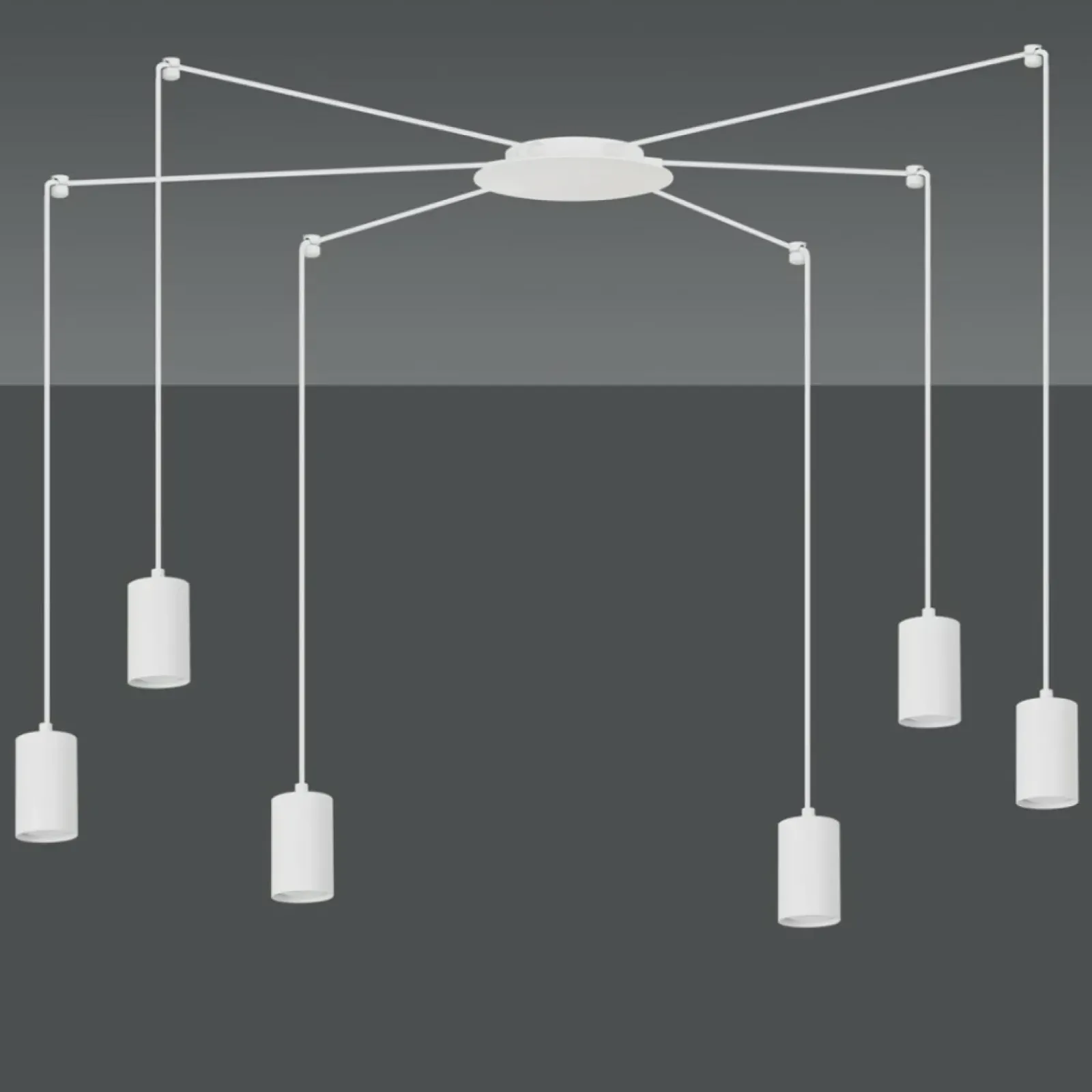 Sklep Kaja Modernistyczna lampa wisząca w kolorze bieli 525/6 | Kaja Oświetlenie biały Shop