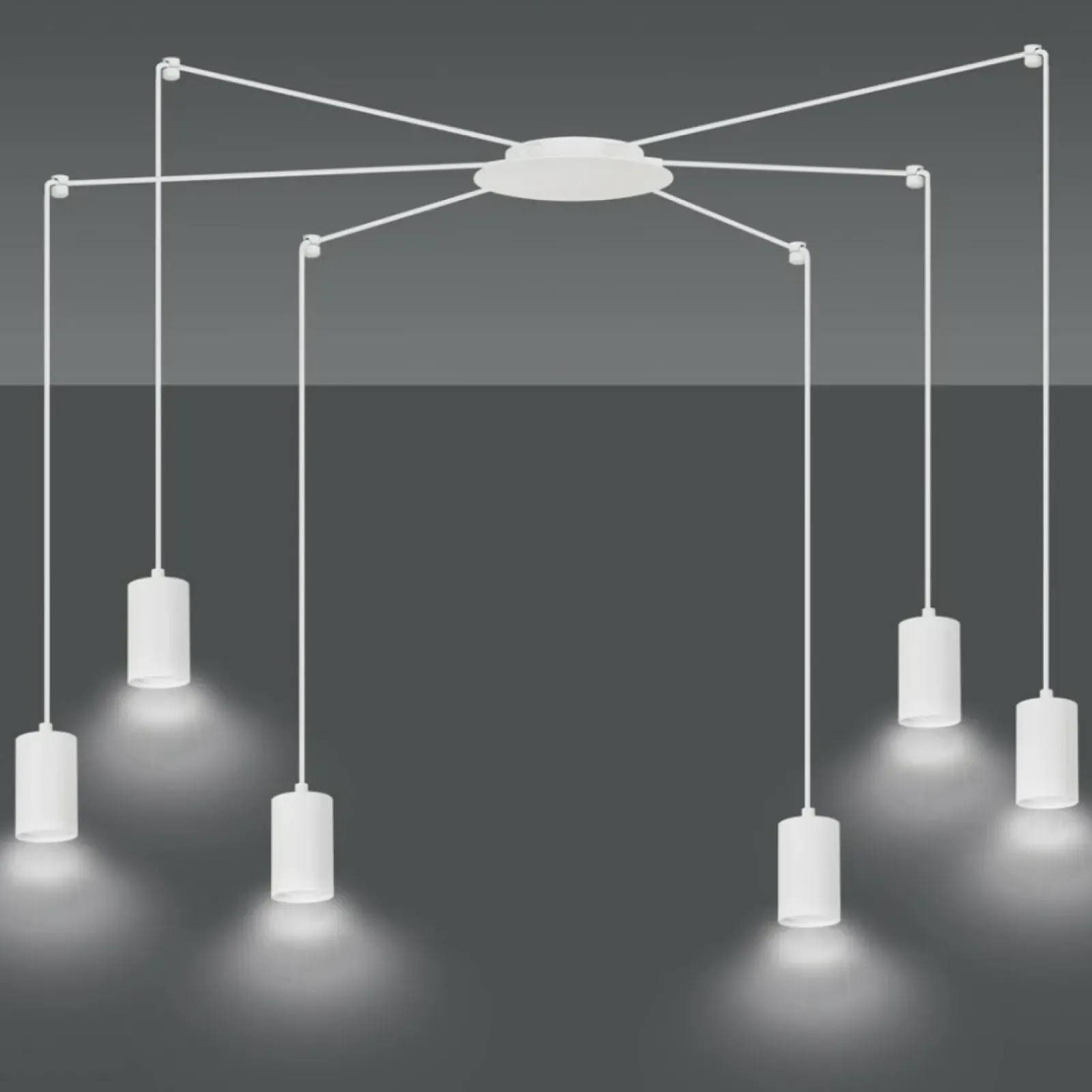 Sklep Kaja Modernistyczna lampa wisząca w kolorze bieli 525/6 | Kaja Oświetlenie biały Shop