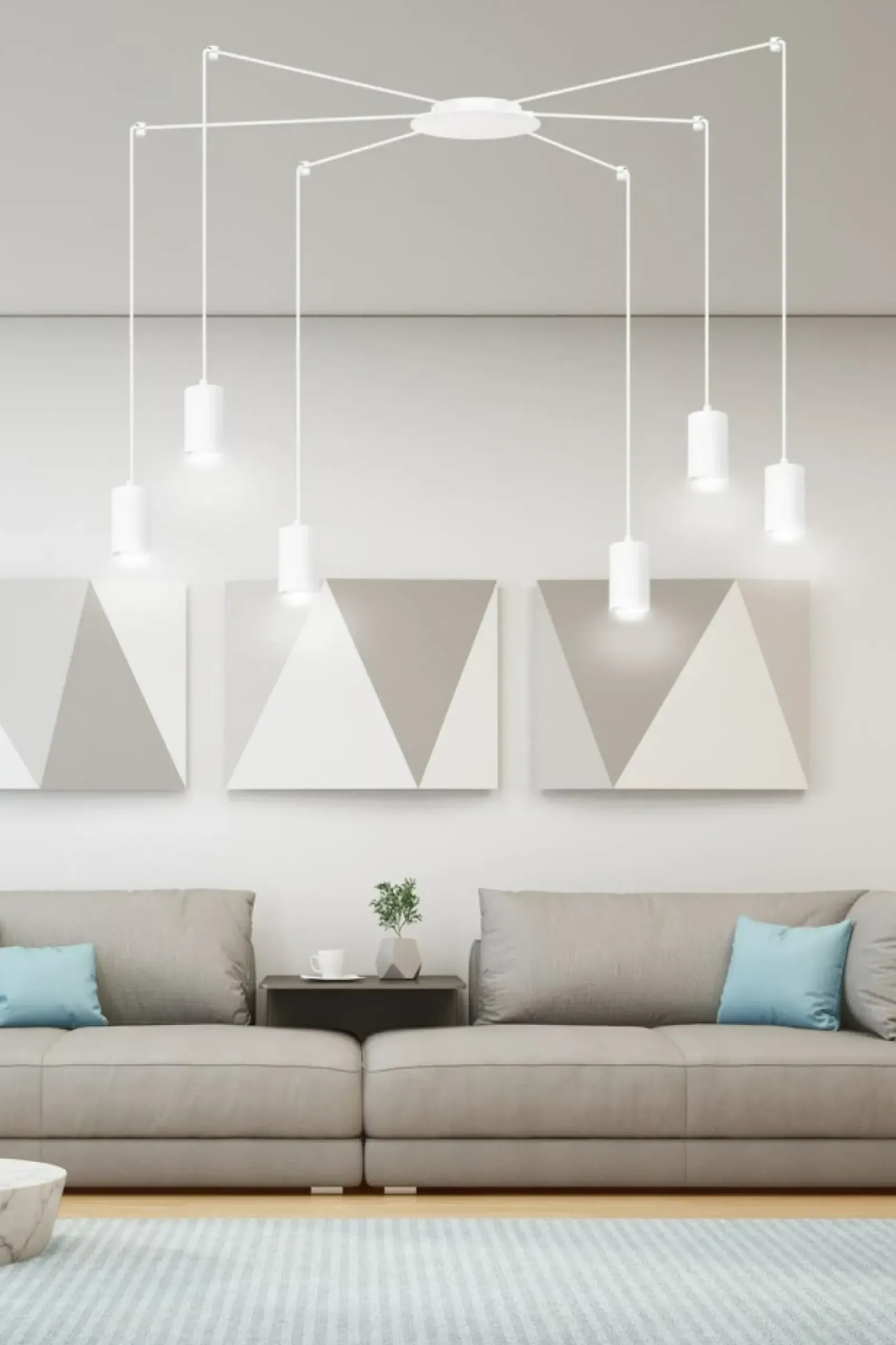 Sklep Kaja Modernistyczna lampa wisząca w kolorze bieli 525/6 | Kaja Oświetlenie biały Shop