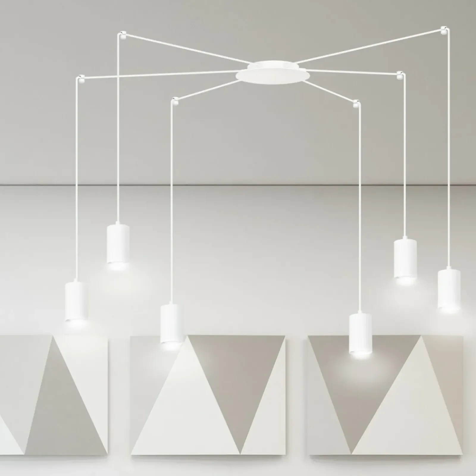 Sklep Kaja Modernistyczna lampa wisząca w kolorze bieli 525/6 | Kaja Oświetlenie biały Shop