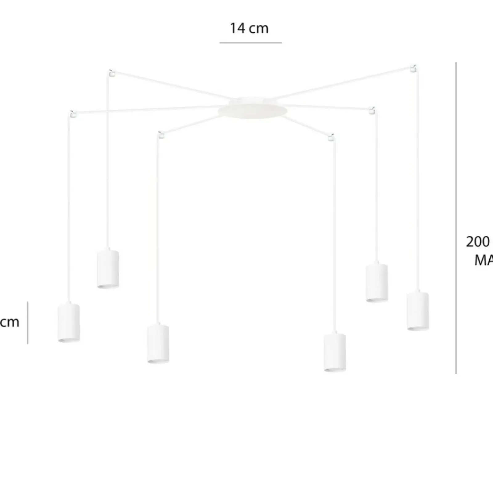 Sklep Kaja Modernistyczna lampa wisząca w kolorze bieli 525/6 | Kaja Oświetlenie biały Shop