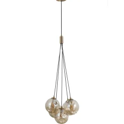 Sklep Kaja Modernistyczna lampa wisząca do salonu PND-54456-5-HB-AMB PERLOS Online