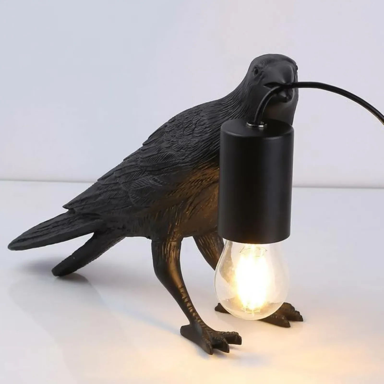 Sklep Kaja Modernistyczna lampka nocna ptak ABR-KARD-K RAVEN | Kaja Oświetlenie* Nowoczesne Lampki Stołowe