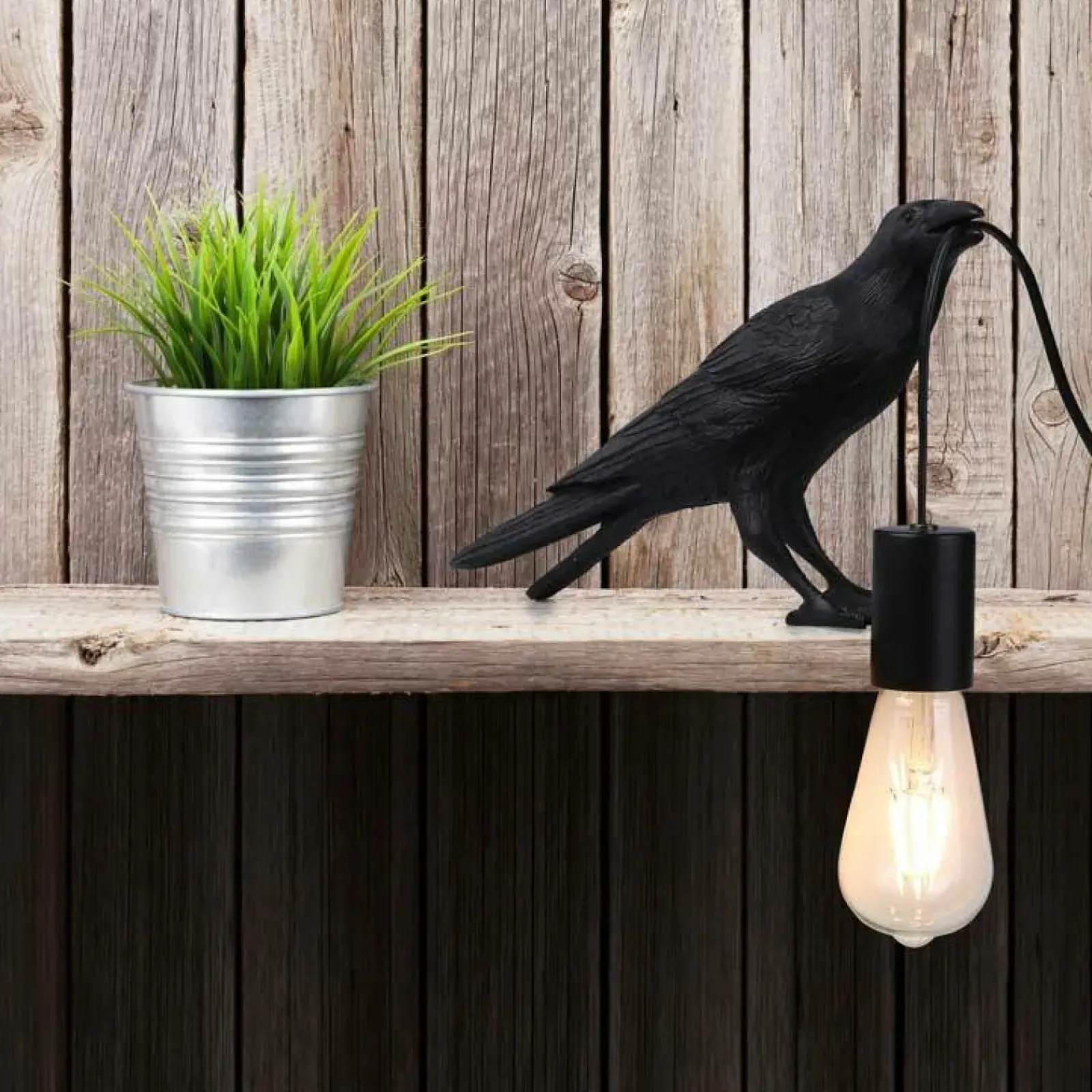 Sklep Kaja Modernistyczna lampka nocna ptak ABR-KARD-K RAVEN | Kaja Oświetlenie* Nowoczesne Lampki Stołowe