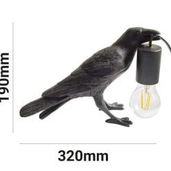 Sklep Kaja Modernistyczna lampka nocna ptak ABR-KARD-K RAVEN | Kaja Oświetlenie* Nowoczesne Lampki Stołowe