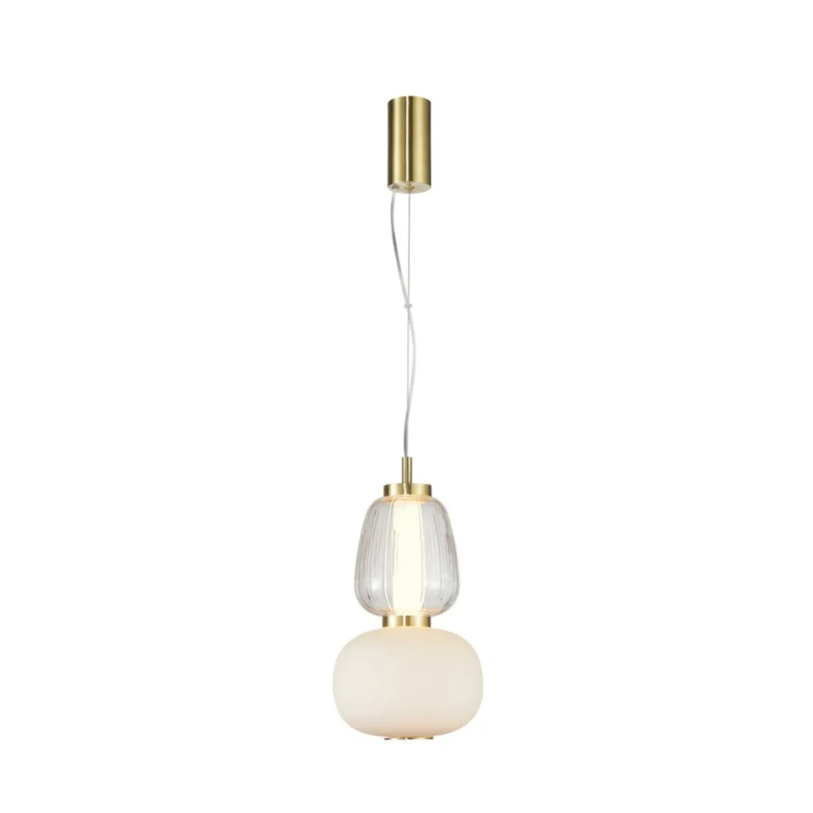 Sklep Kaja Modernistyczny zwis LED z dwoma kloszami PND-98374-18W-GD ERIS | Kaja New