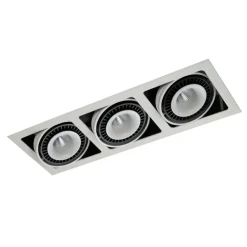 Sklep Kaja Moduł podtynkowy z 3 oczkami GL7116-3/54W WH+BL ALESSO | Kaja* Lampy Led|Oprawy Podtynkowe