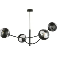 Sklep Kaja Molekularna, czarna lampa sufitowa do sypialni 1101/4 HUNTER | Kaja Outlet