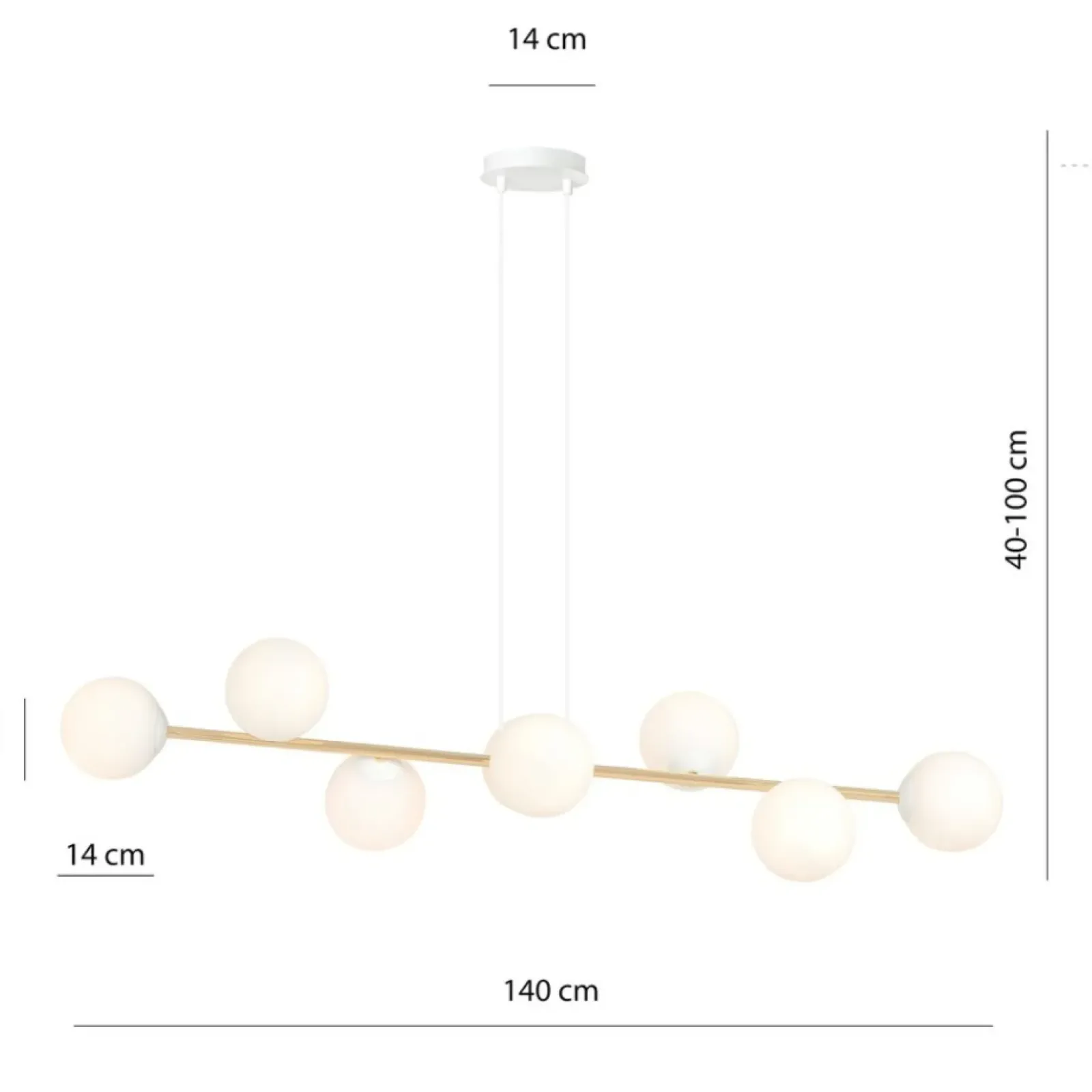 Sklep Kaja Molekularna lampa wisząca do jadalni, nad stół 1242/8 z serii GRAVITY New