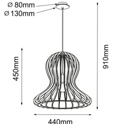 Sklep Kaja Naturalna lampa wisząca do stylowej sypialni ANT 5017 OCTO | Kaja Best Sale