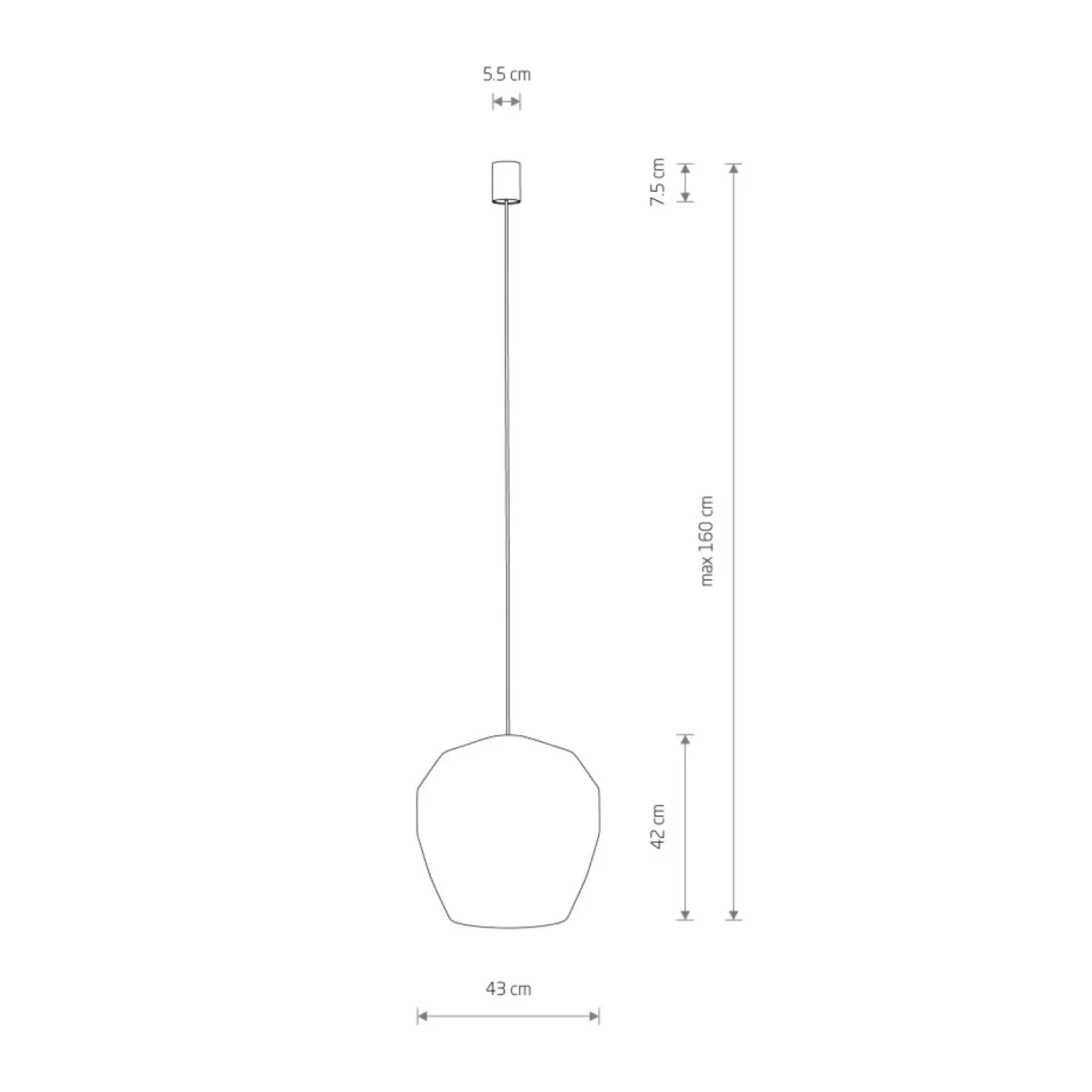 Sklep Kaja Naturalna lampa wisząca do sypialni 11163 HAITI | Kaja Oświetlenie Clearance