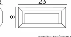 Sklep Kaja Natynkowa lampa ścienna, wbudowany LED 3W 2502A z serii MUR | Kaja Oświetlenie* Kinkiety Ogrodowe