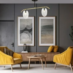 Sklep Kaja Niebanalna, czarno-złota lampa sufitowa do salonu 1279/2 z serii FINES Fashion