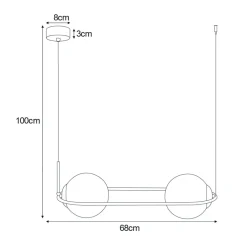 Sklep Kaja Niebanalna lampa wisząca, nad wyspę kuchenną K-5122 z serii VENTA Flash Sale