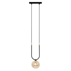 Sklep Kaja Niebanalna lampa wisząca z miodowym kloszem K-5595 z serii GOLDI Fashion