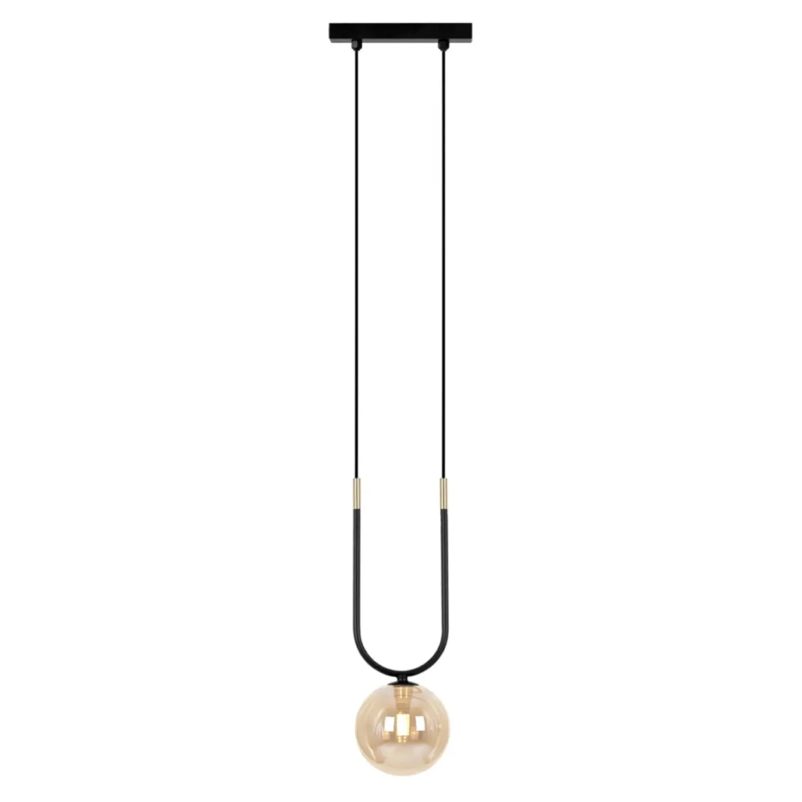 Sklep Kaja Niebanalna lampa wisząca z miodowym kloszem K-5595 z serii GOLDI Fashion