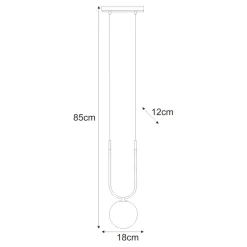 Sklep Kaja Niebanalna lampa wisząca z miodowym kloszem K-5595 z serii GOLDI Fashion