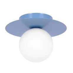 Sklep Kaja Niebieska lampa sufitowa z białymi kulkami K-5447 z serii ROBIN* Plafony Klasyczne|Plafony