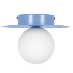 Sklep Kaja Niebieska lampa sufitowa z białymi kulkami K-5447 z serii ROBIN* Plafony Klasyczne|Plafony
