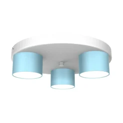 Sklep Kaja Niebieska lampa sufitowa na białej podstawie MLP7551 z serii DIXIE | Kaja Oświet Best Sale