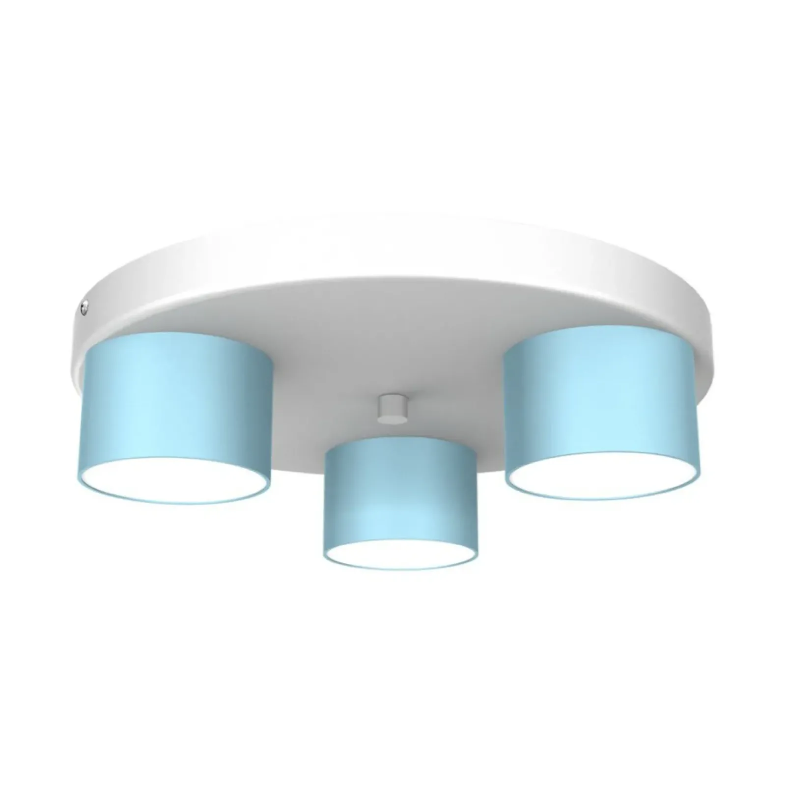 Sklep Kaja Niebieska lampa sufitowa na białej podstawie MLP7551 z serii DIXIE | Kaja Oświet Best Sale