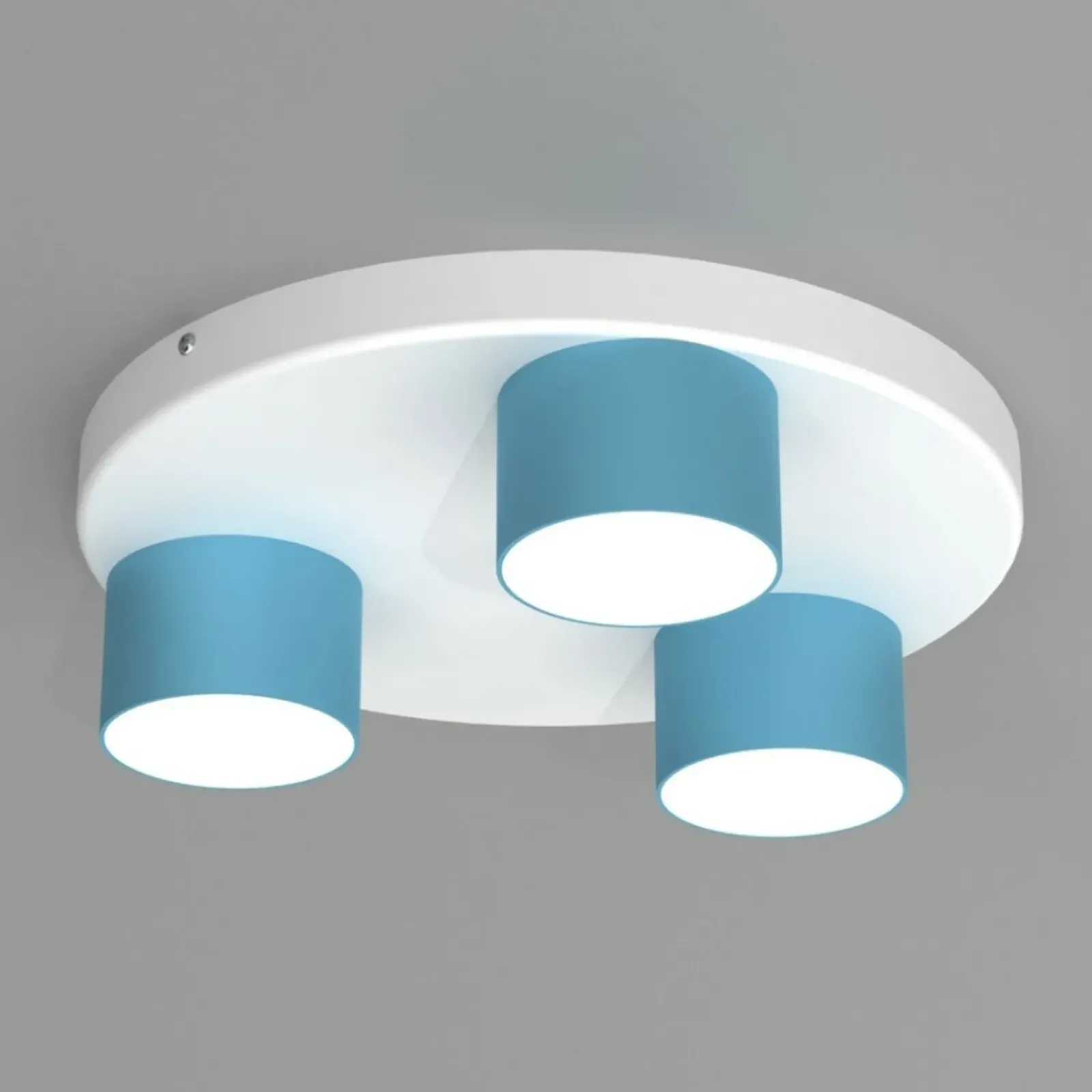 Sklep Kaja Niebieska lampa sufitowa na białej podstawie MLP7551 z serii DIXIE | Kaja Oświet Best Sale
