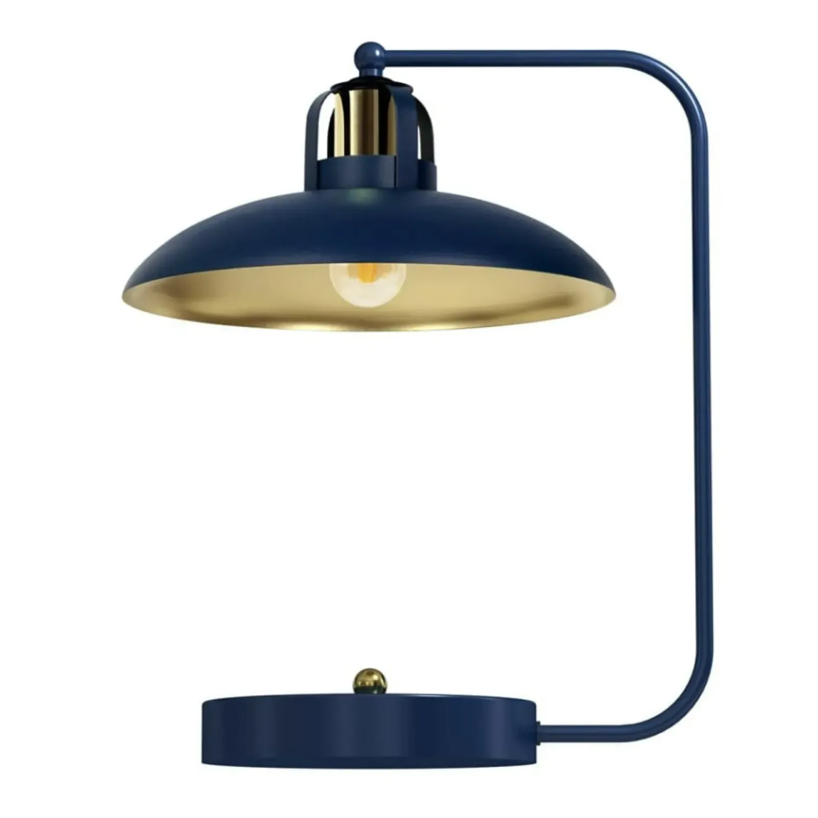 Sklep Kaja Niebieska, metalowa lampa stołowa do salonu MLP7716 z serii FELIX | Kaja Oświetl* Tradycyjne Lampki Stołowe