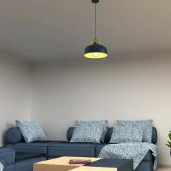 Sklep Kaja Niebiesko-złota lampa wisząca, ozdobna kula MLP7695 z serii HARALD | Kaja Oświet Shop