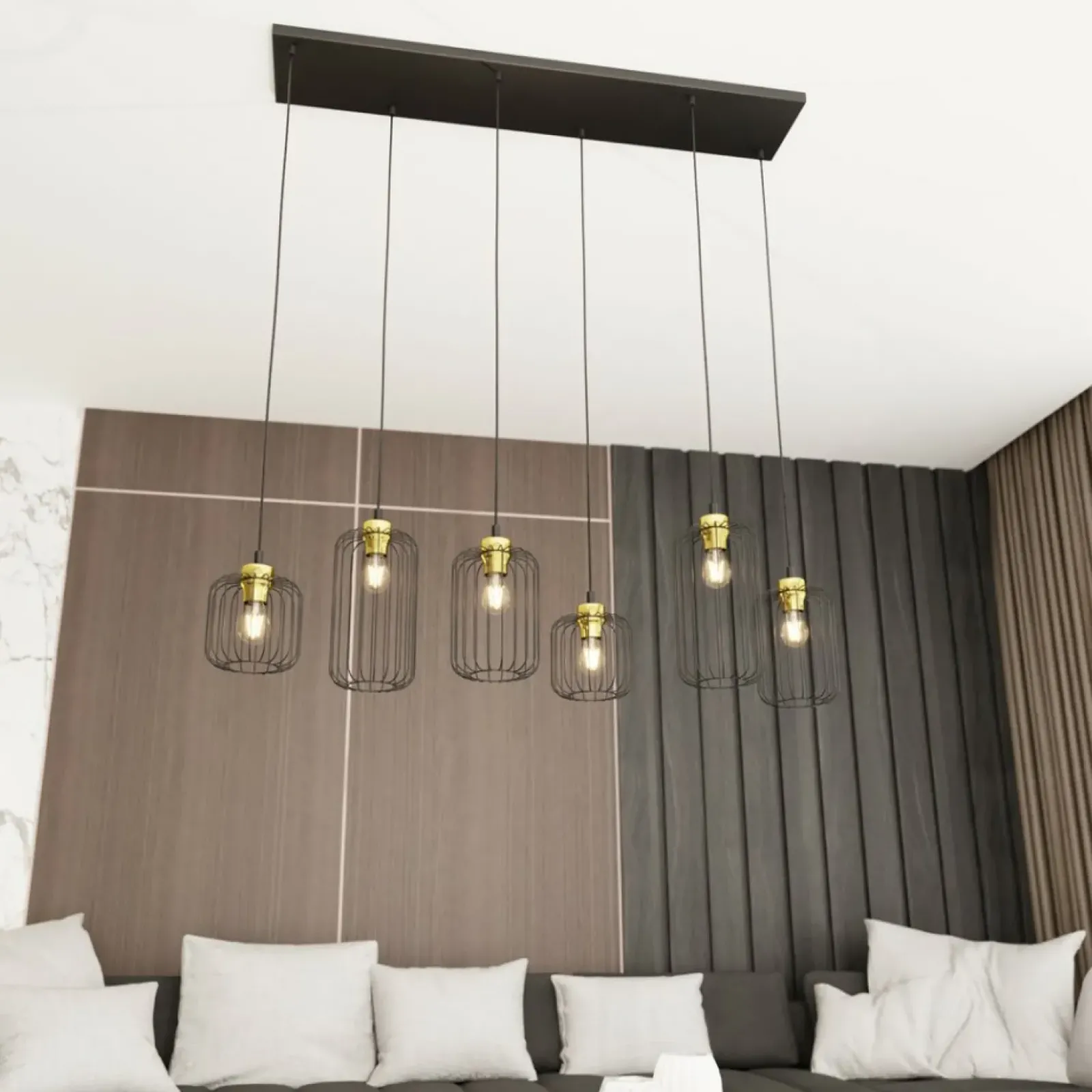 Sklep Kaja Niecodzienna lampa wisząca, na 6 żarówek 1364/6 z serii VANDER Best
