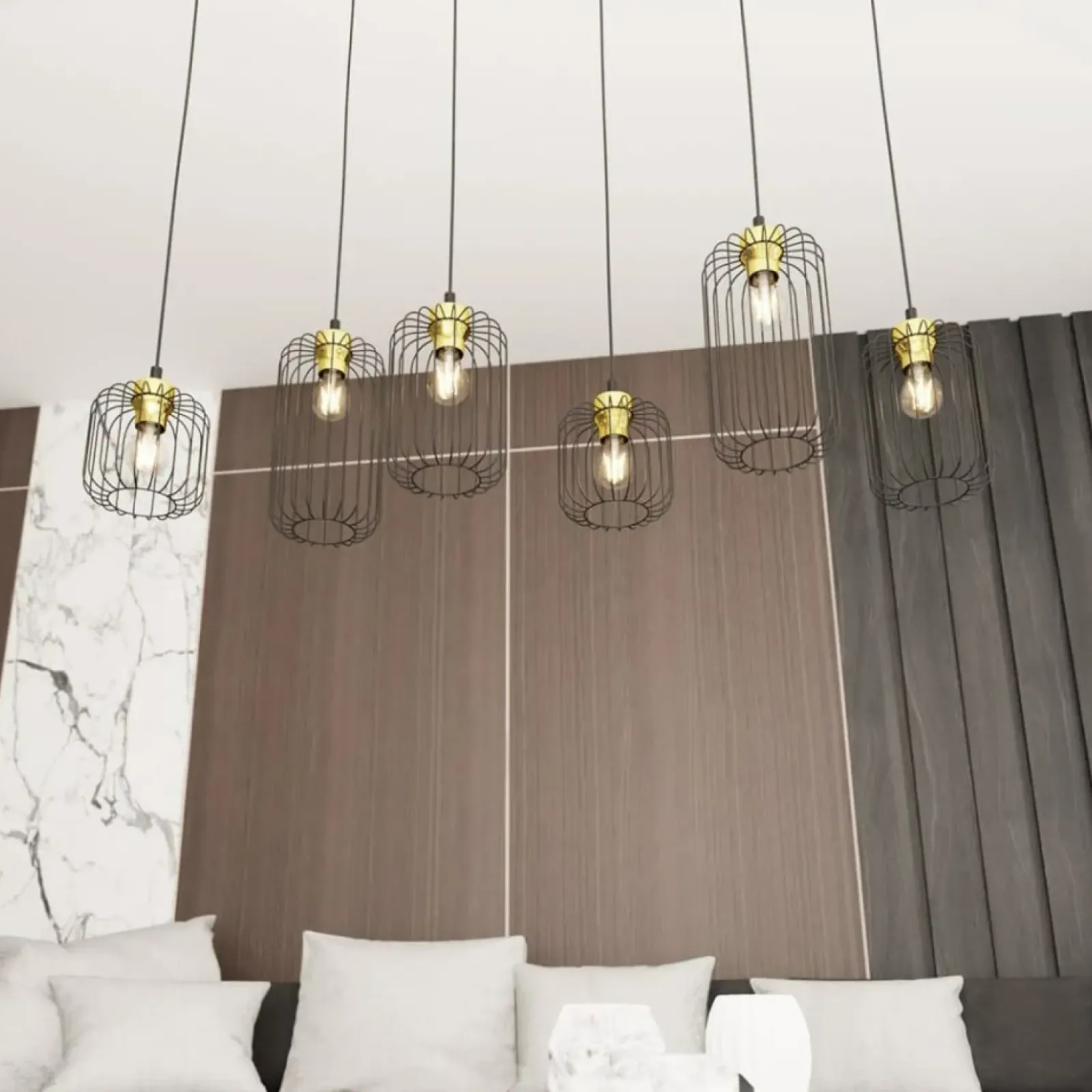 Sklep Kaja Niecodzienna lampa wisząca, na 6 żarówek 1364/6 z serii VANDER Best