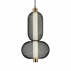 Sklep Kaja Niecodzienna lampa wisząca, czarna PND-84283-2-BK z serii MARCO Discount