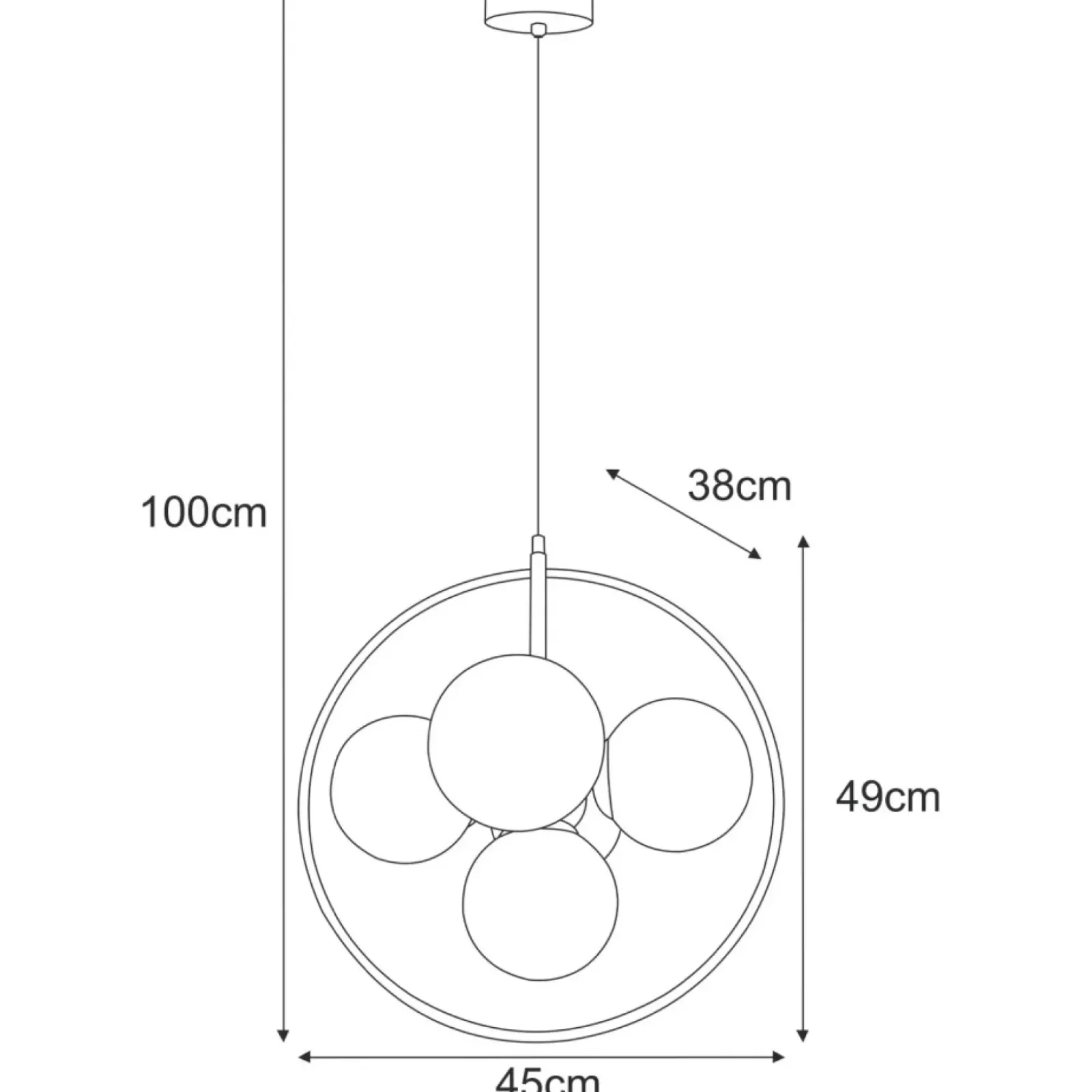 Sklep Kaja Niepowtarzalna lampa wisząca w kolorze bieli i czerni K-3838 seria GEO Outlet