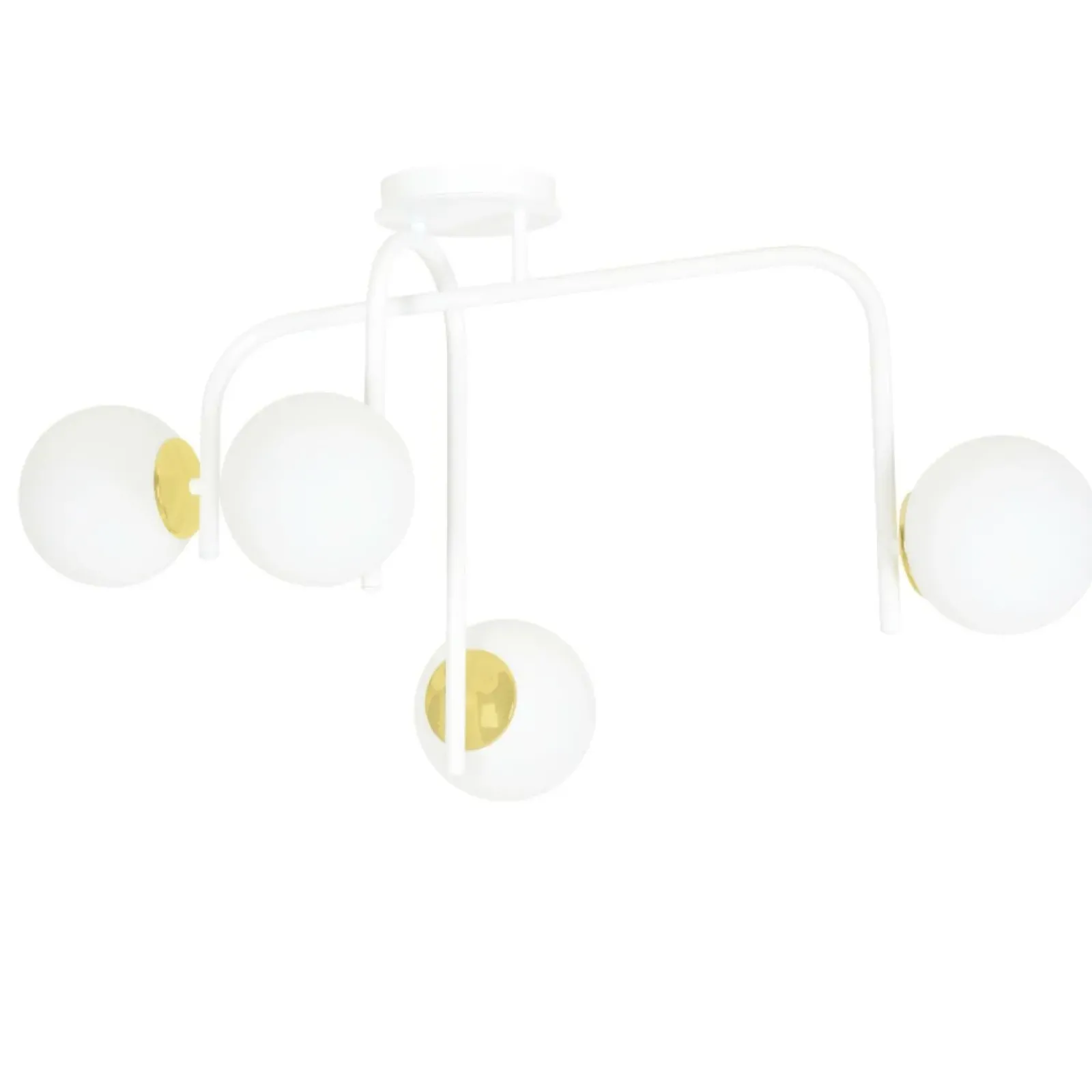 Sklep Kaja Nieregularna, biało-złota lampa sufitowa 1033/4B RAGNAR | Kaja Outlet