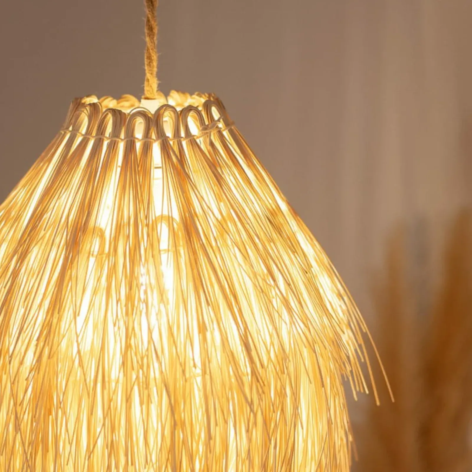 Sklep Kaja Nieregularna, naturalna lampa wisząca ABR-NLW33-BH-E27 BOHO | Kaja brązowy Flash Sale
